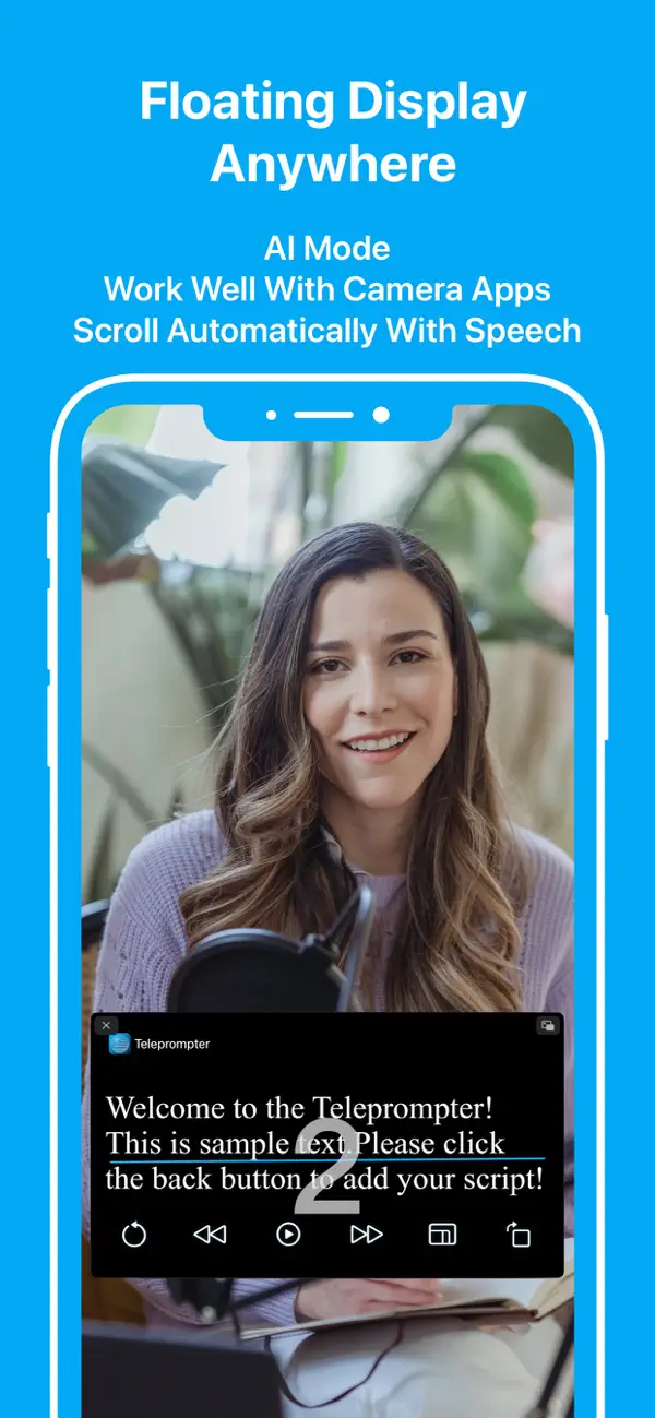 Teleprompter Floating Notes App Screenshot - Interface for script reading - 悬浮提词器应用截图